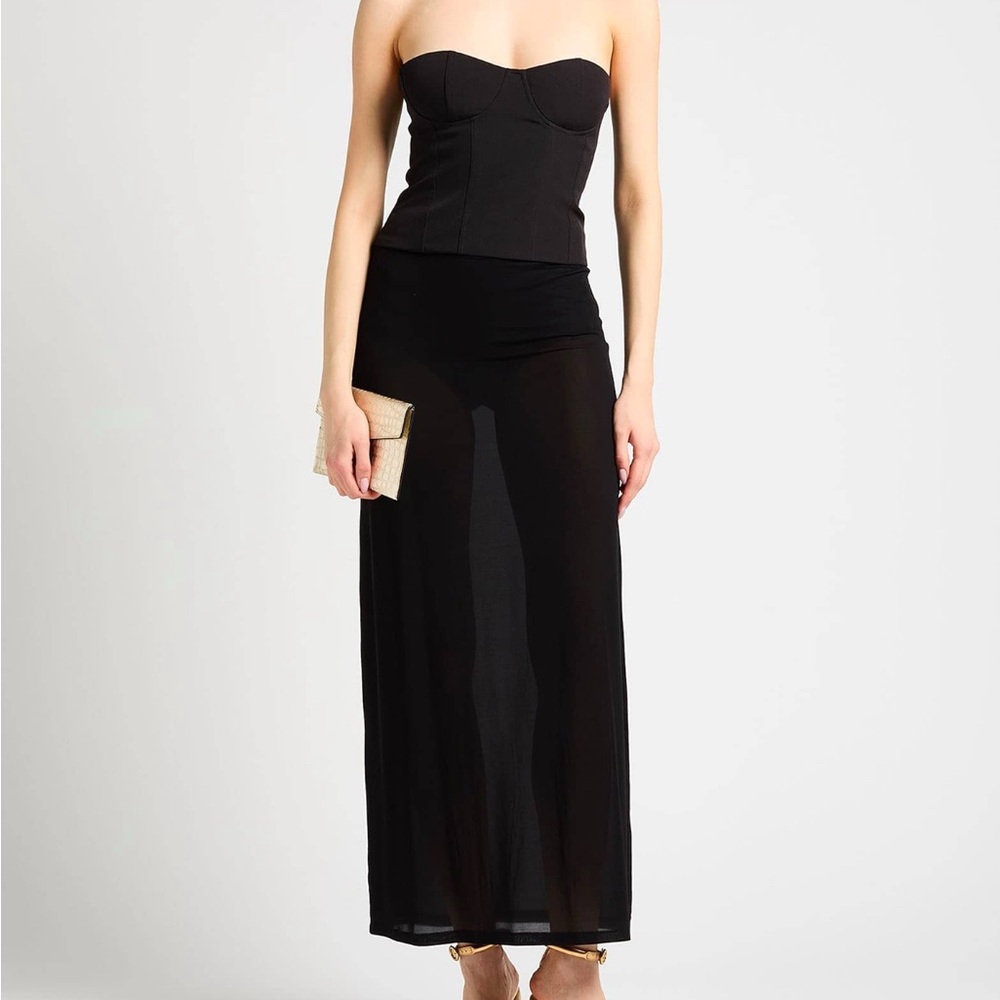Paco Rabanne Black Sheer skirt
